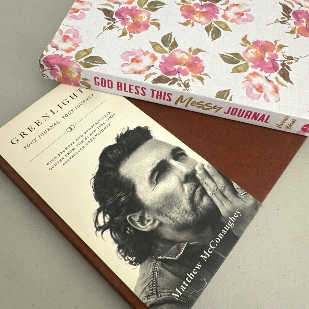 Floral Messy Journal and Greenlight Book
